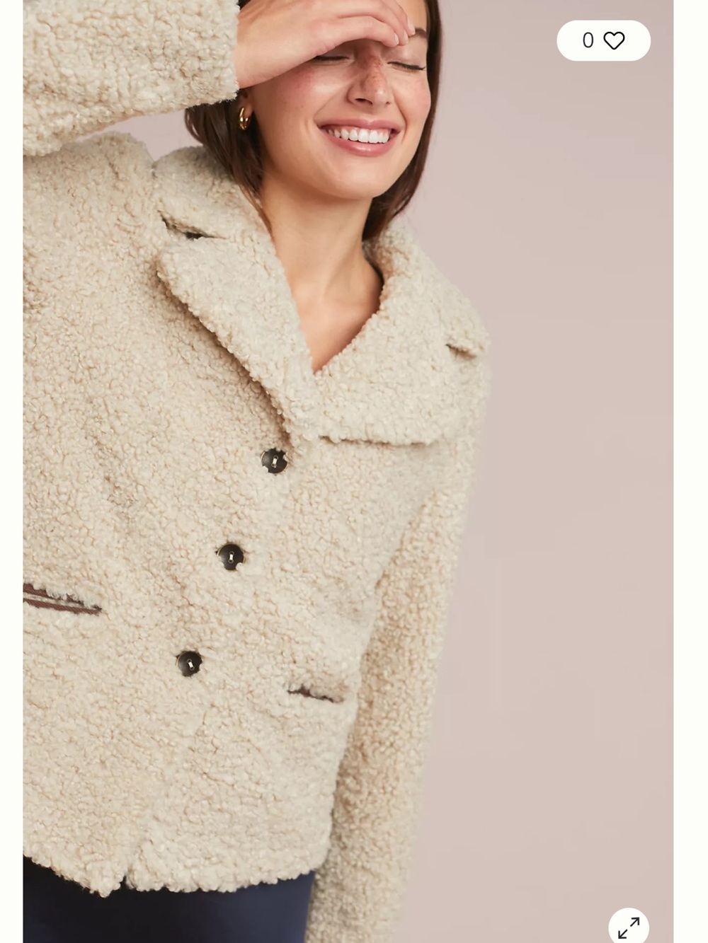 Marrakech Dee | Anthropology Sherpa Cream Teddy Jacket